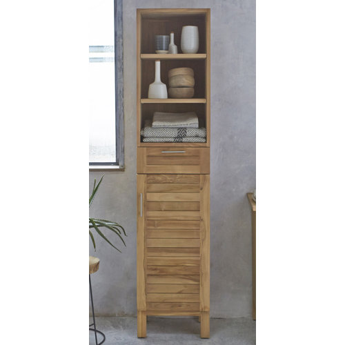 Tikamoon 40Cm W x 35Cm D Solid Wood Tall Bathroom Wayfair.co.uk